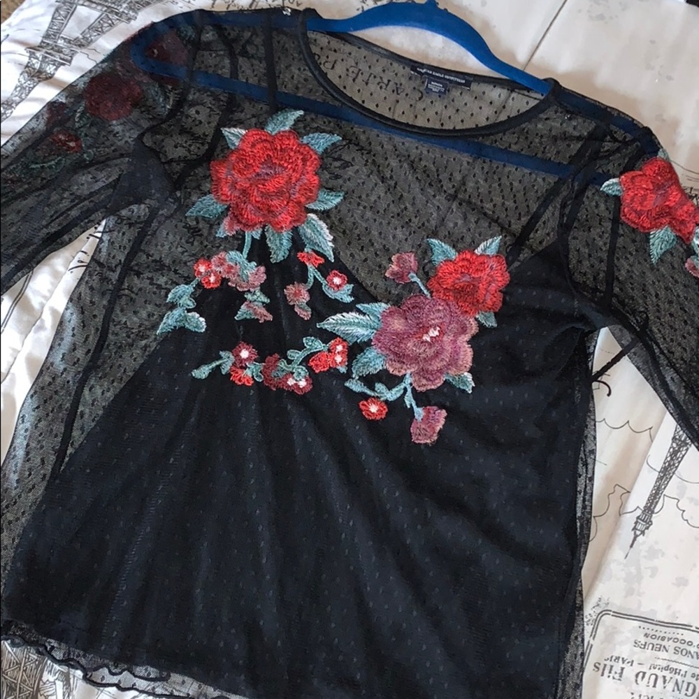 AE embroidered top
